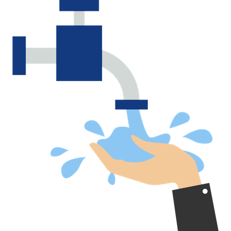 Wash hands  Illustration