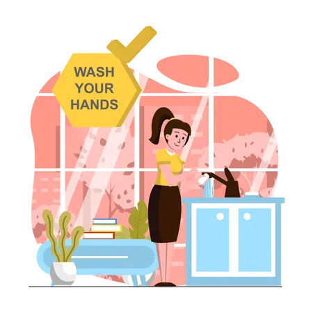 Wash your hand Illustration