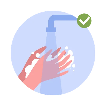 Wash Your Handshygiene Rule Virus Prevention And Protection Coronovirus Alert Isolated Vector Illustration In Cartoon Style Illustration