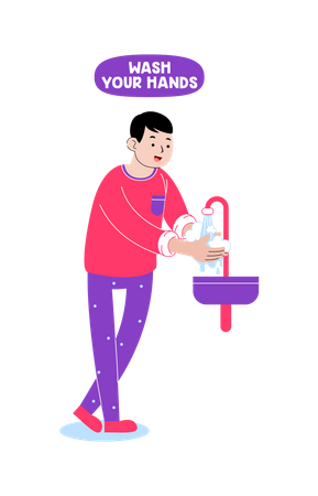 Wash your hands  Illustration