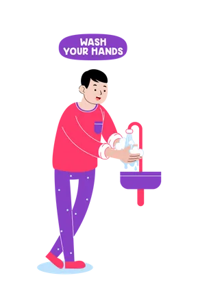 Wash your hands  Illustration