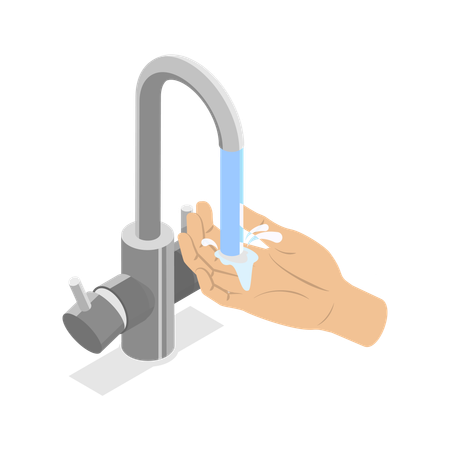 Washing Hand  Illustration