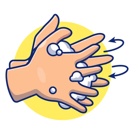 Washing hand  Illustration