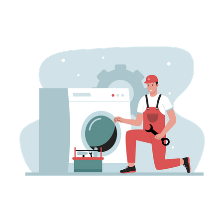 Washing machine repair  Illustration