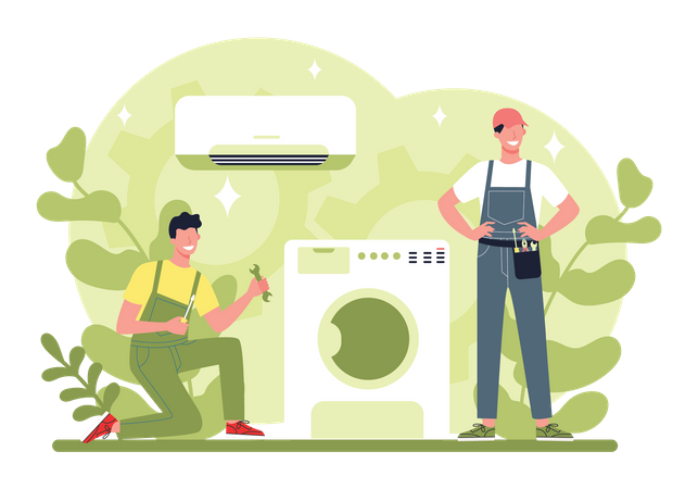 Washing Machine Repairing  Illustration