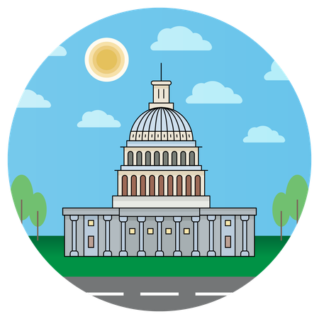 Washington DC America Capitol  Illustration