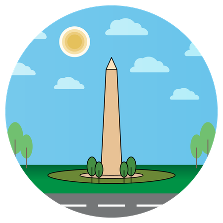 Washington Monument USA  Illustration