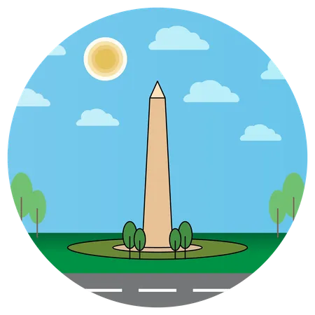 Washington Monument USA  Illustration