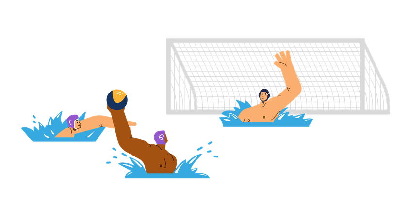 Wasserball-Wettbewerb  Illustration