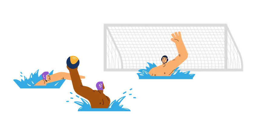 Wasserball-Wettbewerb  Illustration