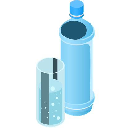 Wasserflasche  Illustration