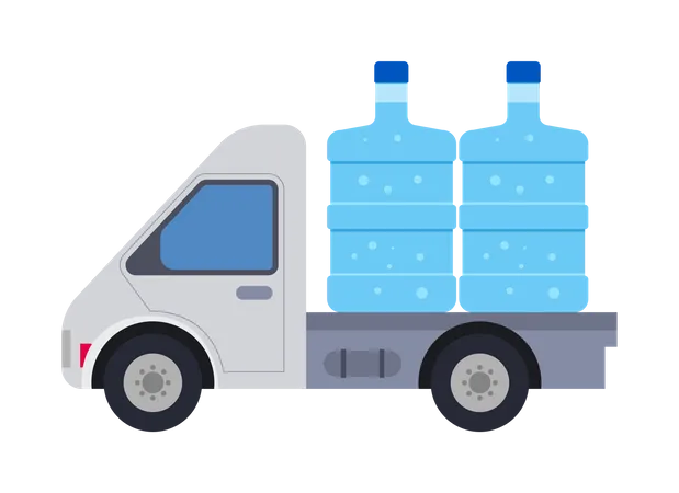 Wasserlieferwagen  Illustration