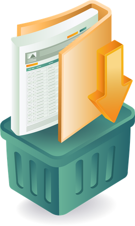 Waste data management technology  Illustration