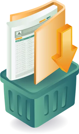 Waste data management technology  Illustration