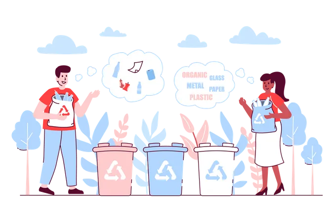 Waste management  Illustration