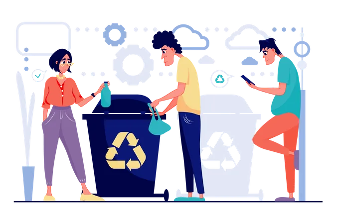 Waste recycling Illustration