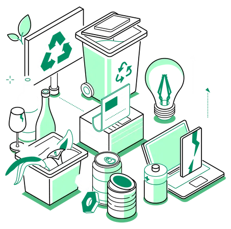 Waste sorting  Illustration