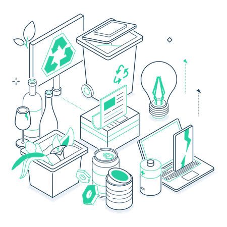 Waste sorting  Illustration