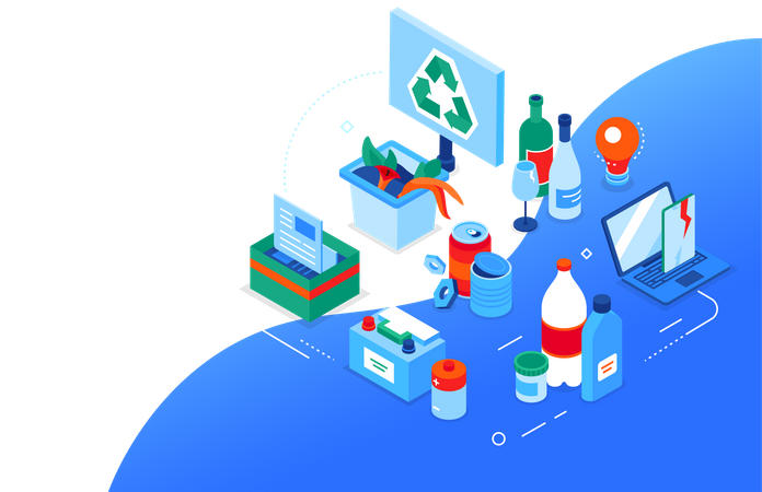 Waste sorting  Illustration