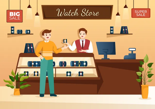Watch store Illustration