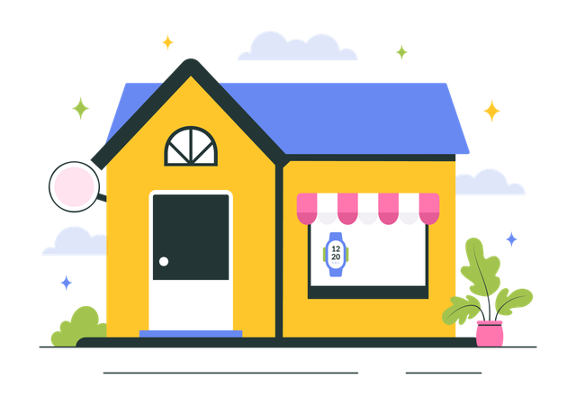 Watches shop  Illustration