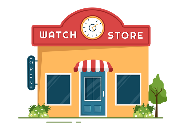 Watches Shop building  Illustration