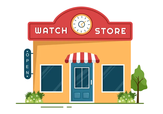 Watches Shop building  Illustration