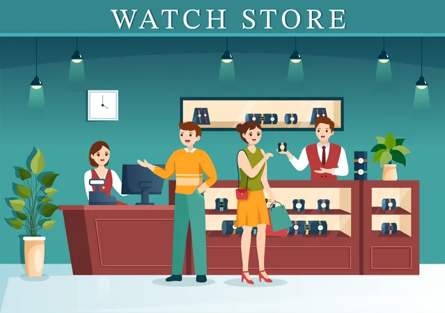 Watches Shop  Illustration