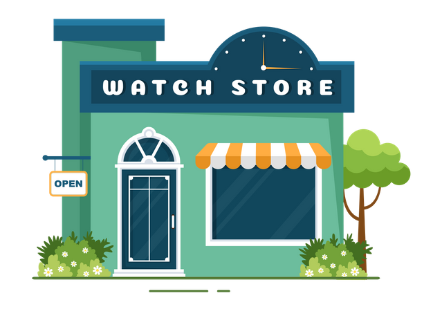 Watches Store building  Illustration