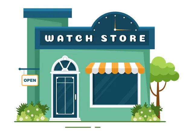 Watches Store building  Illustration