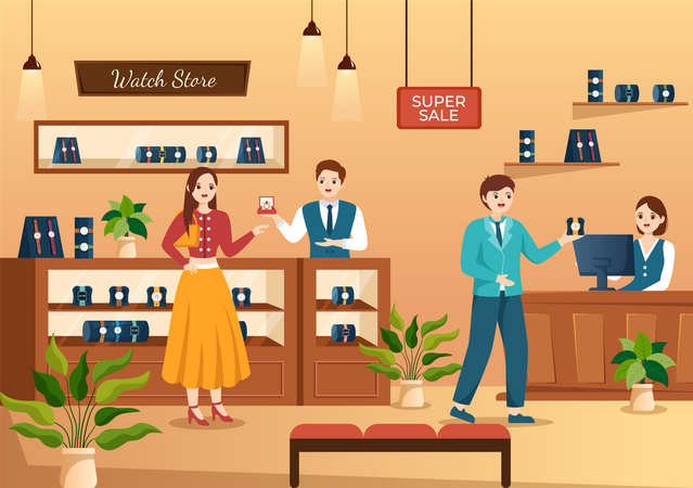 Watches Store  Illustration