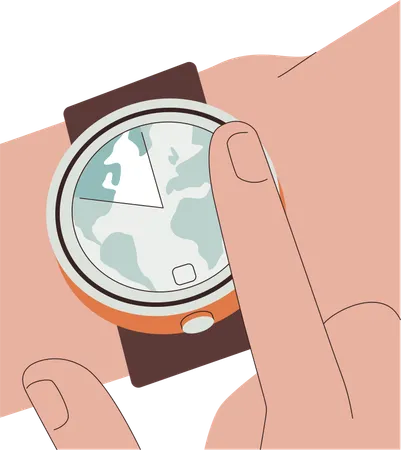 Watches with Earth time running out  イラスト