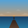 sea sunset illustration free download