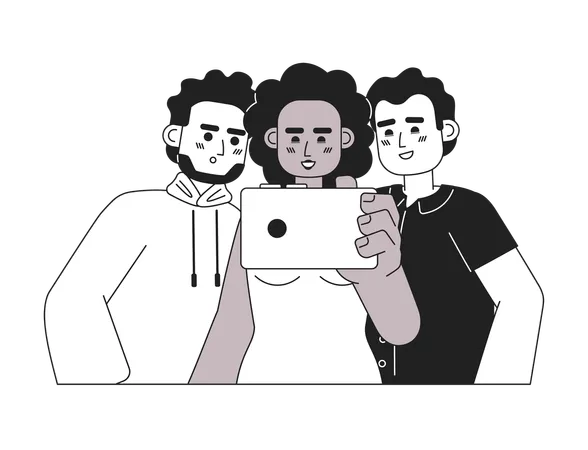 Watching video together  Illustration