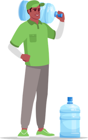 Water bottle delivery  Illustration