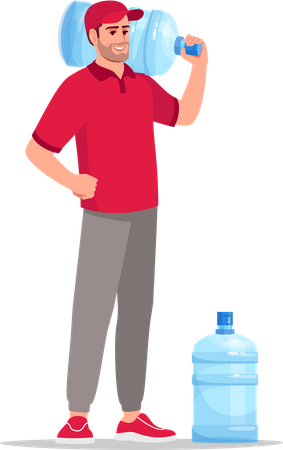 Water bottle delivery  Illustration