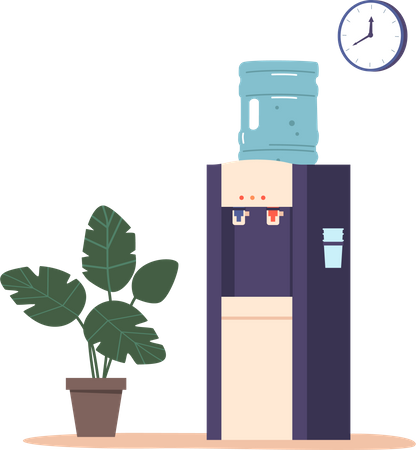 Water Cooler In Office  イラスト