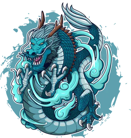 Water Dragon  Illustration