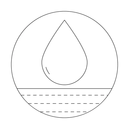 Water drop and dotted lines ground  Illustration