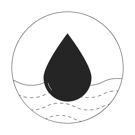 Water drop and waves  Illustration