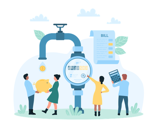 Water Meter  Illustration