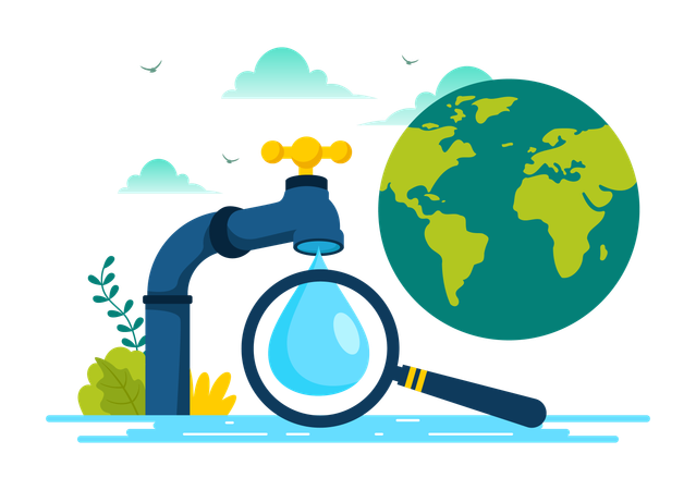 Water Monitoring Event  Illustration