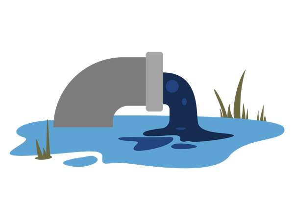 Water pollution  Illustration