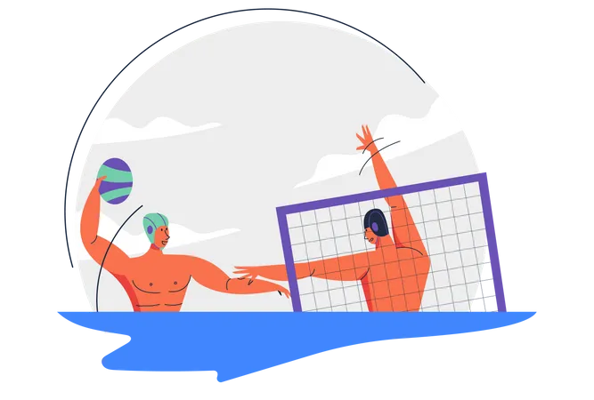 Water Polo Competition Illustration