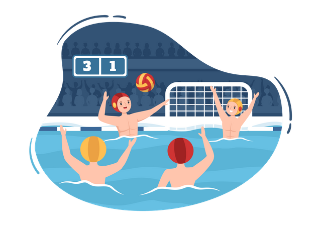 Water Polo match Illustration