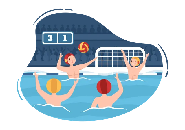 Water Polo match  Illustration