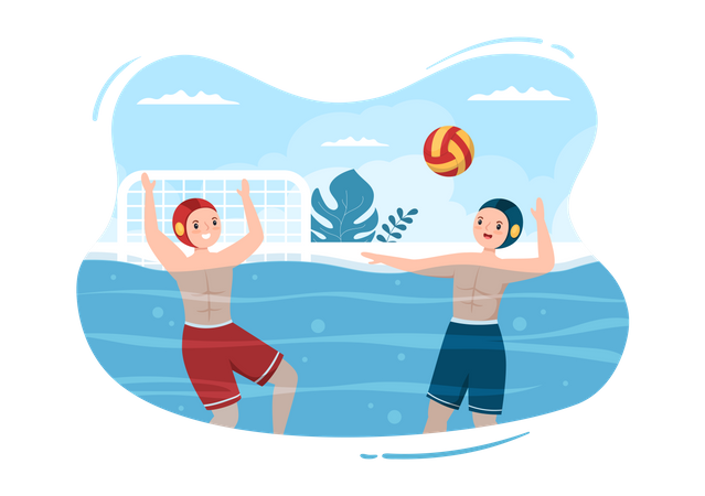 Water Polo Sport Player Illustration