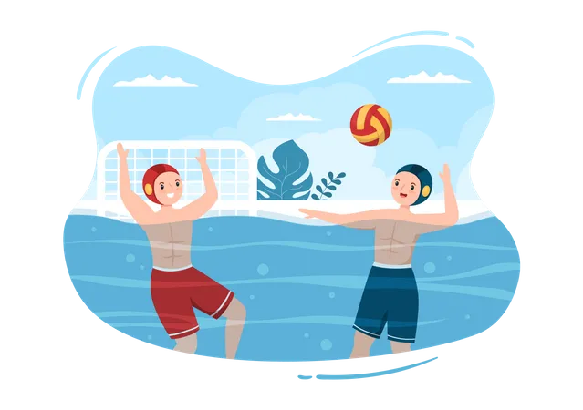 Water Polo Sport Player  Illustration