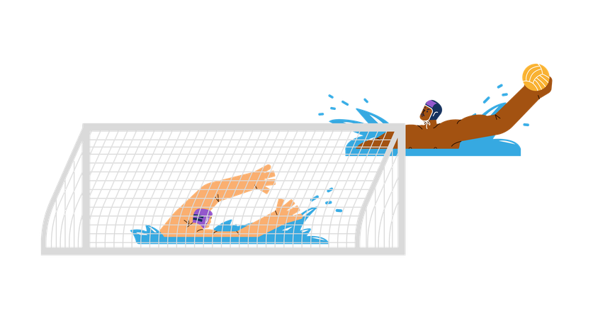 Water polo teams players  Illustration