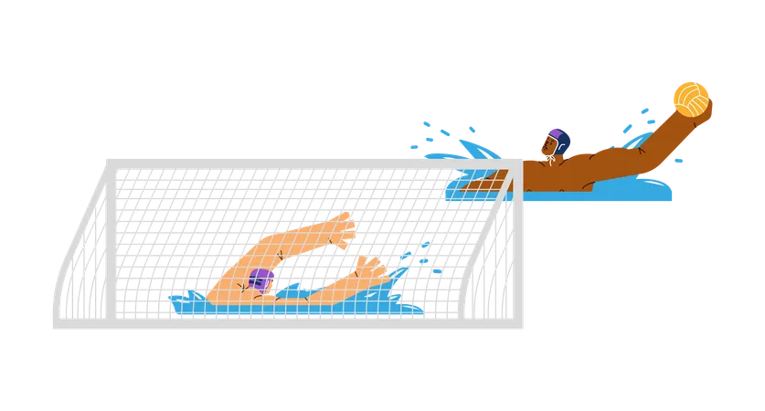Water polo teams players  Illustration